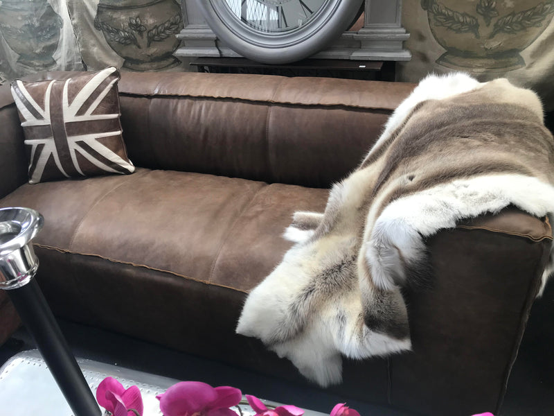 Leather Lounge 3.5 seater Full Grain