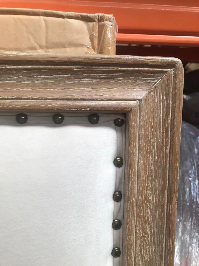 Superking/Maison French Country  OAK Headboard 150cm H/ Latte Velvet