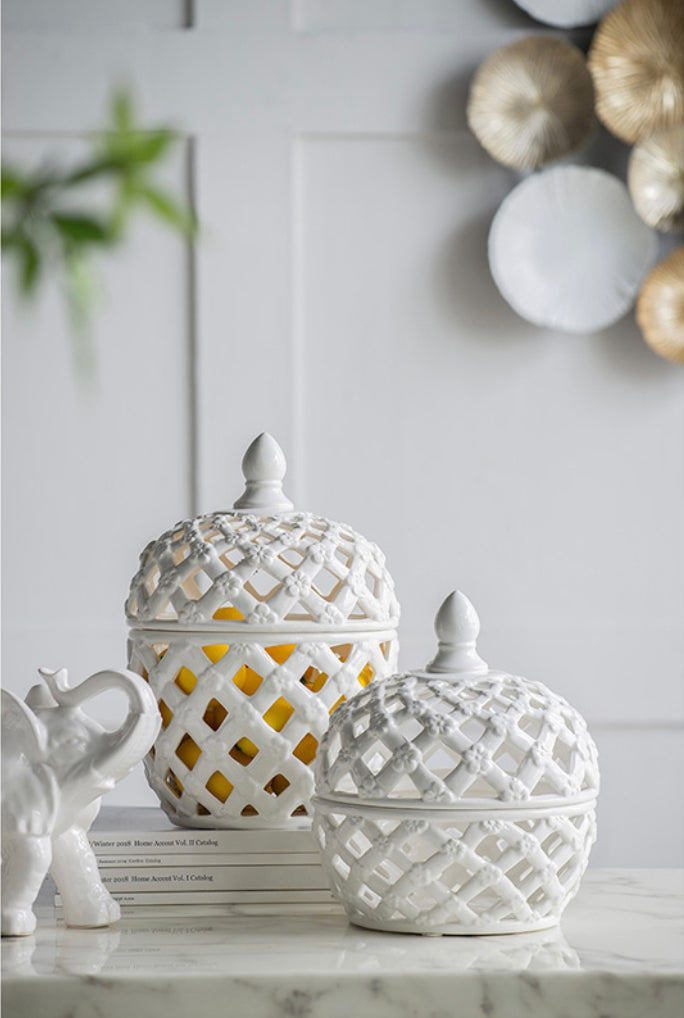 Ballars Bird Lidded Jar Large