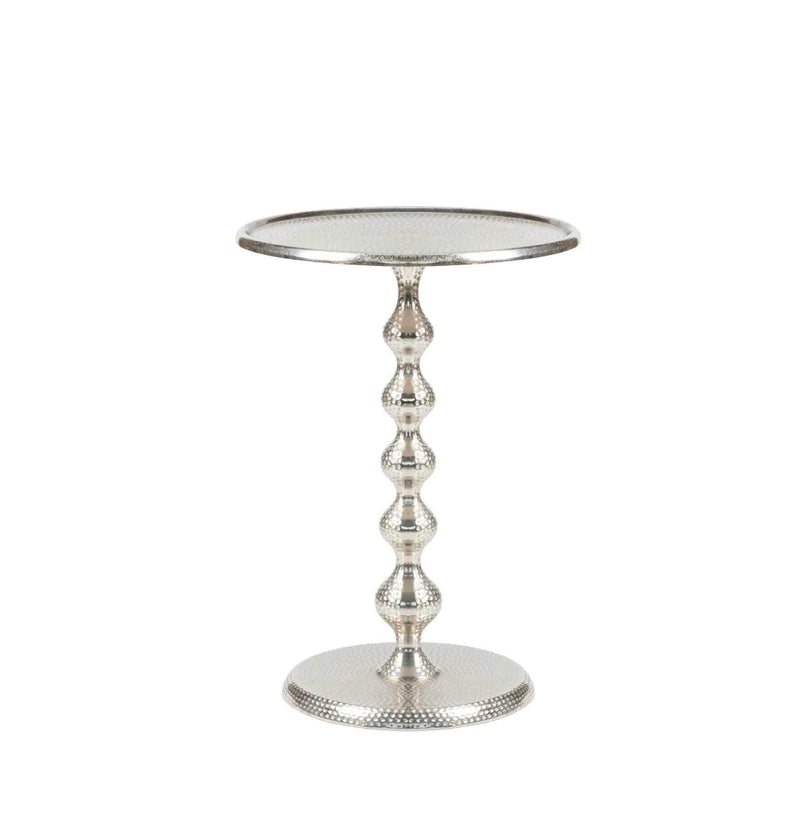 SYDNEY ALUMINIUM SIDE TABLE RAW NICKEL