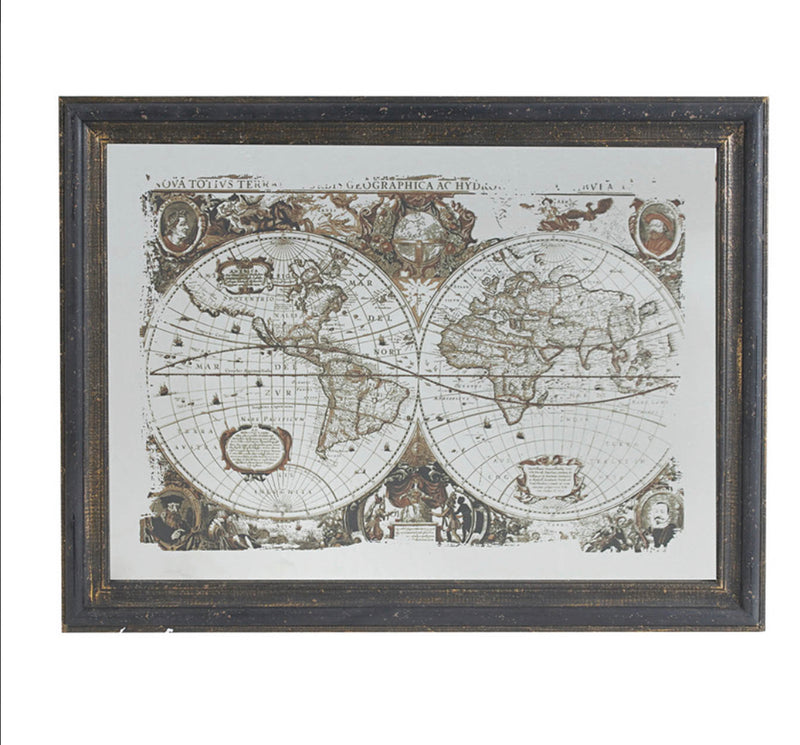 Mirrored Wall Art -World Map/106M