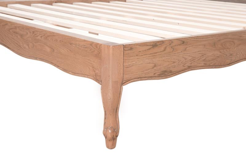 Queen French Villa OAK Bed Natural