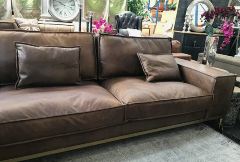 Leather Lounge 3 seater Full Grain