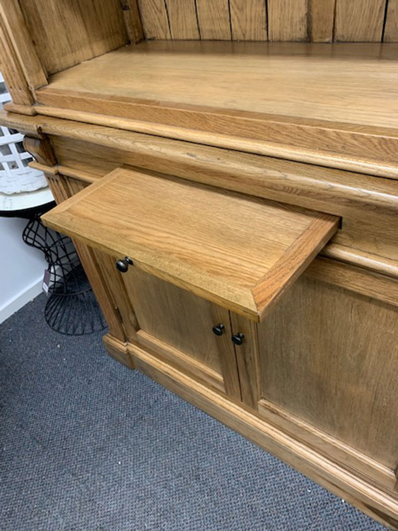 French Library Bookcase One Bay in Natural Oak Color