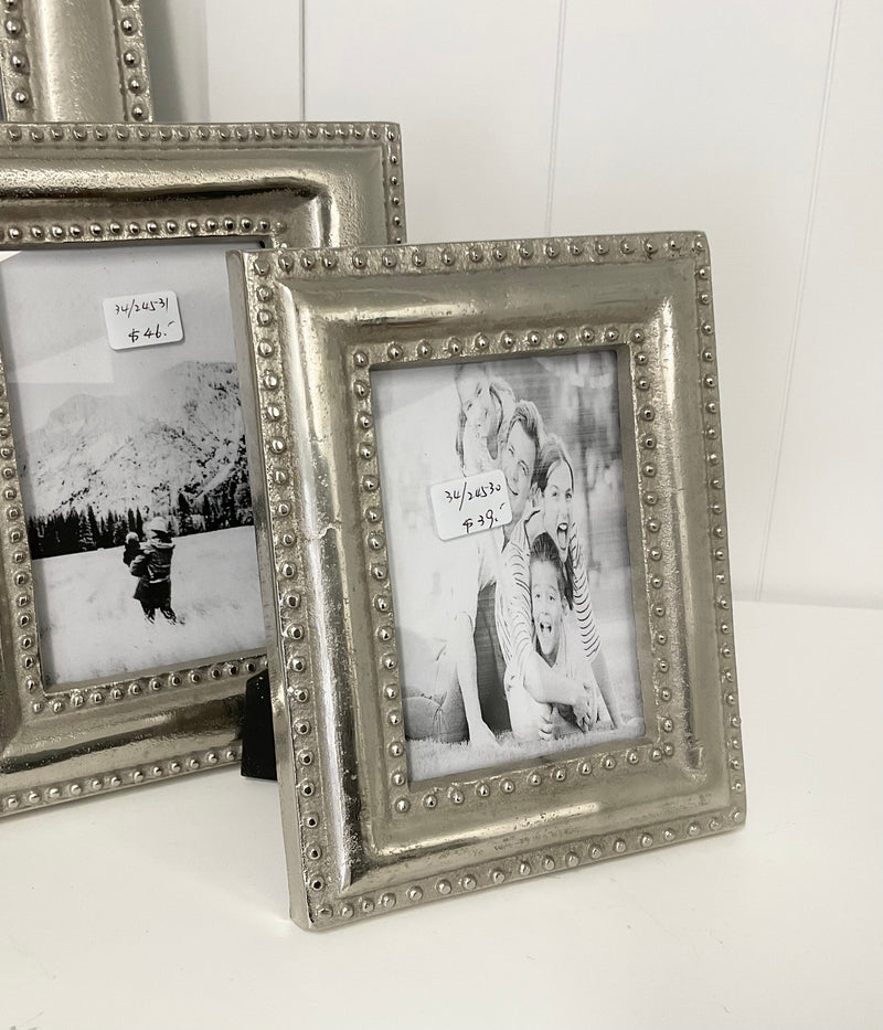 Aluminium Silver Photo Frame / Ball Border/ M