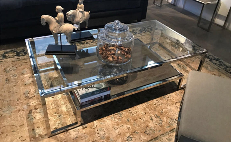 TETRIS COFFEETABLE WITH STAINLESS STEEL BASE