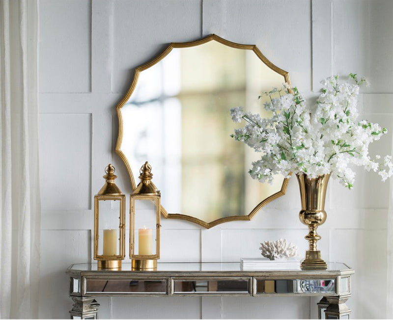 Gold Sun Burst Wall Mirror 101mD