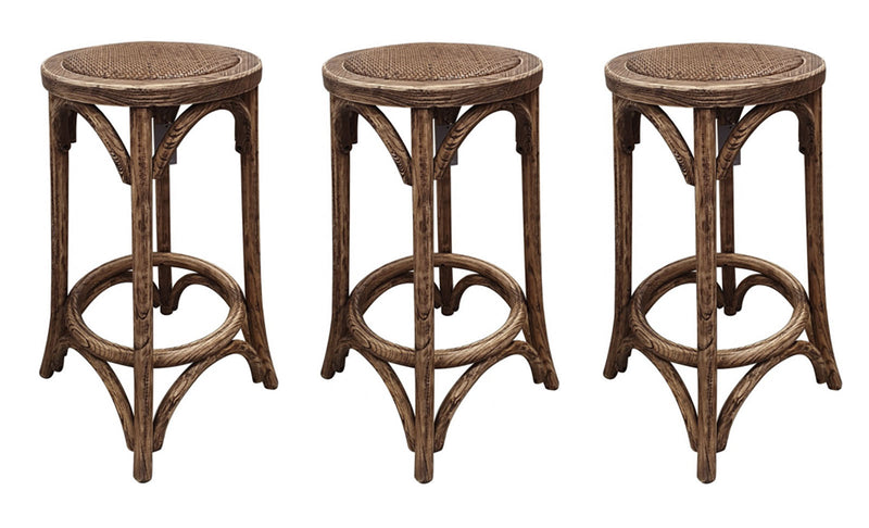 SPECIAL --ELM RATTAN SEAT BARSTOOL