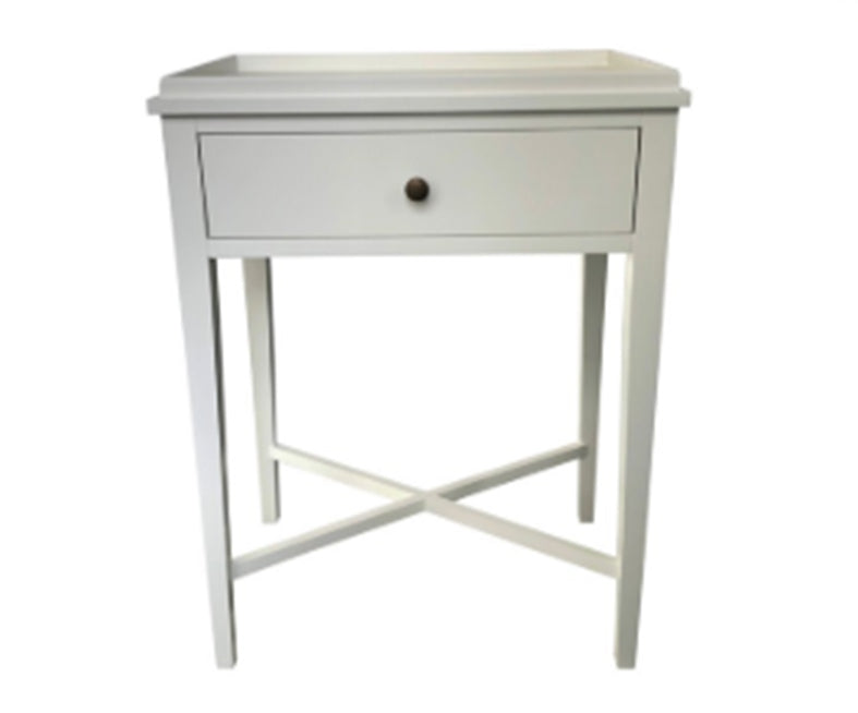 Modern Classic-Bedside table One Drawer--White