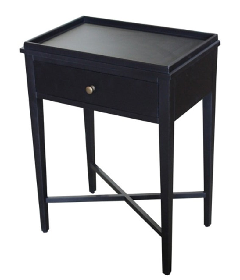 Modern Classic-Bedside table One Drawer--Black