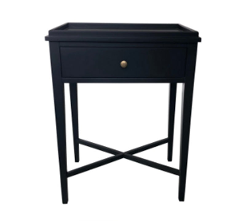Modern Classic-Bedside table One Drawer--Black