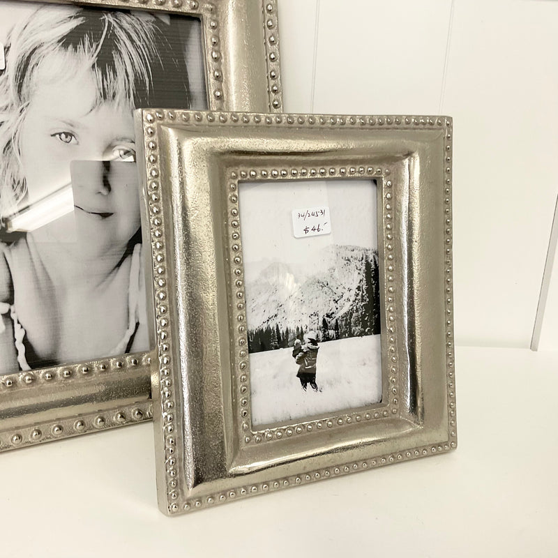 Aluminium Silver Photo Frame / Ball Border L