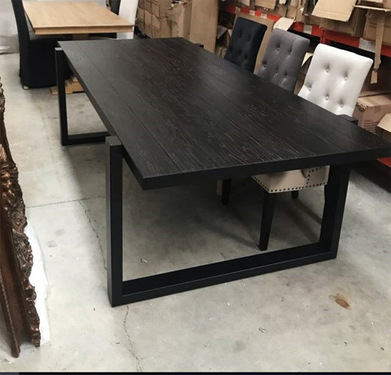 2.6m Oak Wood Dining Table