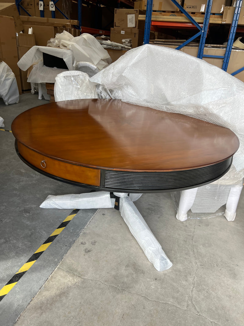 Floor Model Special ! Chicago Round Dining Table 1.5m 3 Drawers