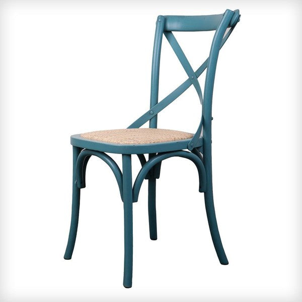 Oak Classic East Hampton cross back chair--Teal Color