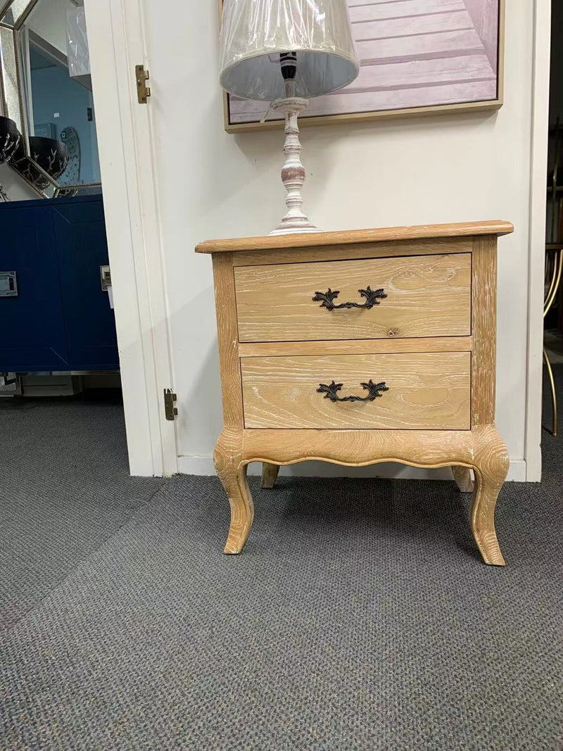 French Country 2 drawers Bedside table