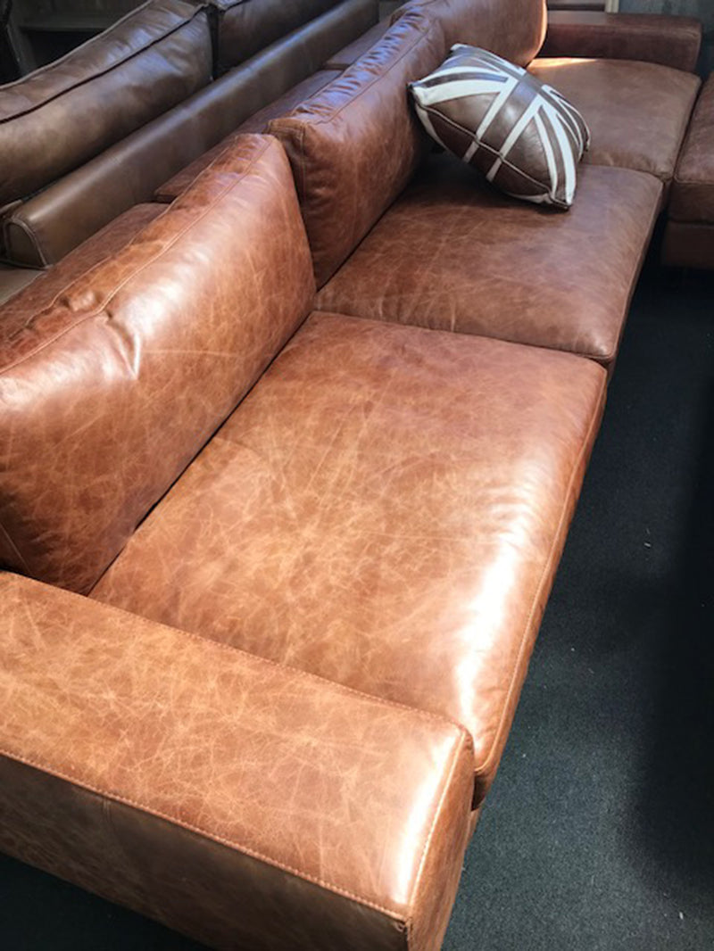 Sectional Collection --- Full Grain Leather Coco Color