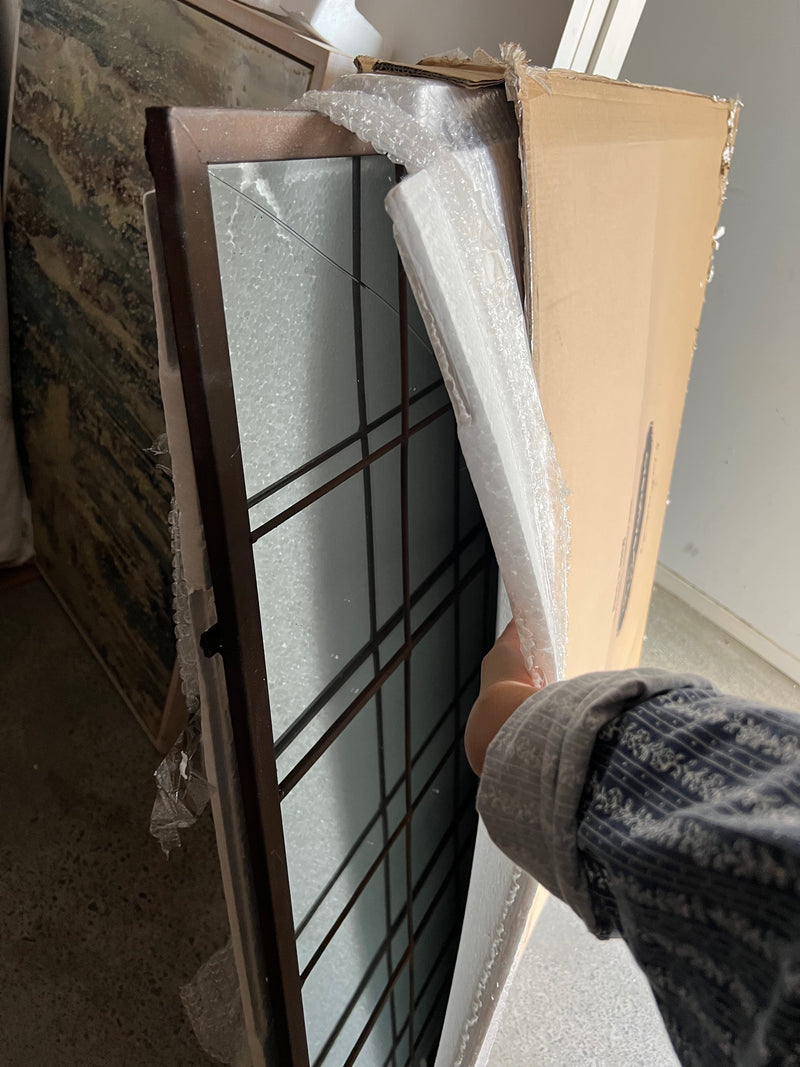Rustic Metal Framed Mirror / Broken