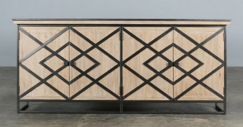 Clearance/Metal/Wood Sideboard