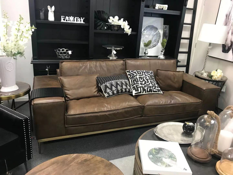 Leather Lounge 3 seater Full Grain