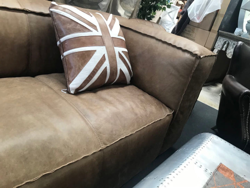 Leather Lounge 3.5 seater Full Grain