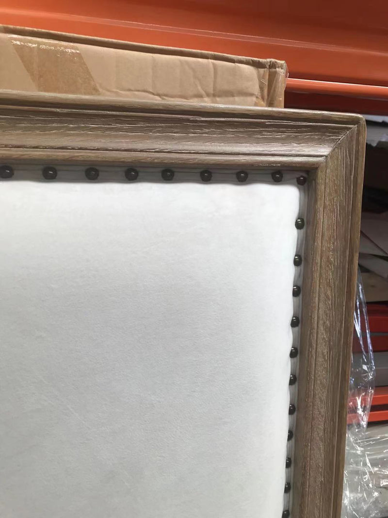 Superking/Maison French Country  OAK Headboard 150cm H/ Latte Velvet