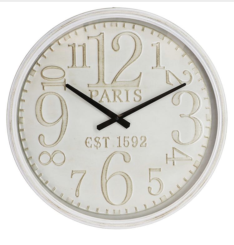 1592 Paris Iron Wall Clock 480mm DIA