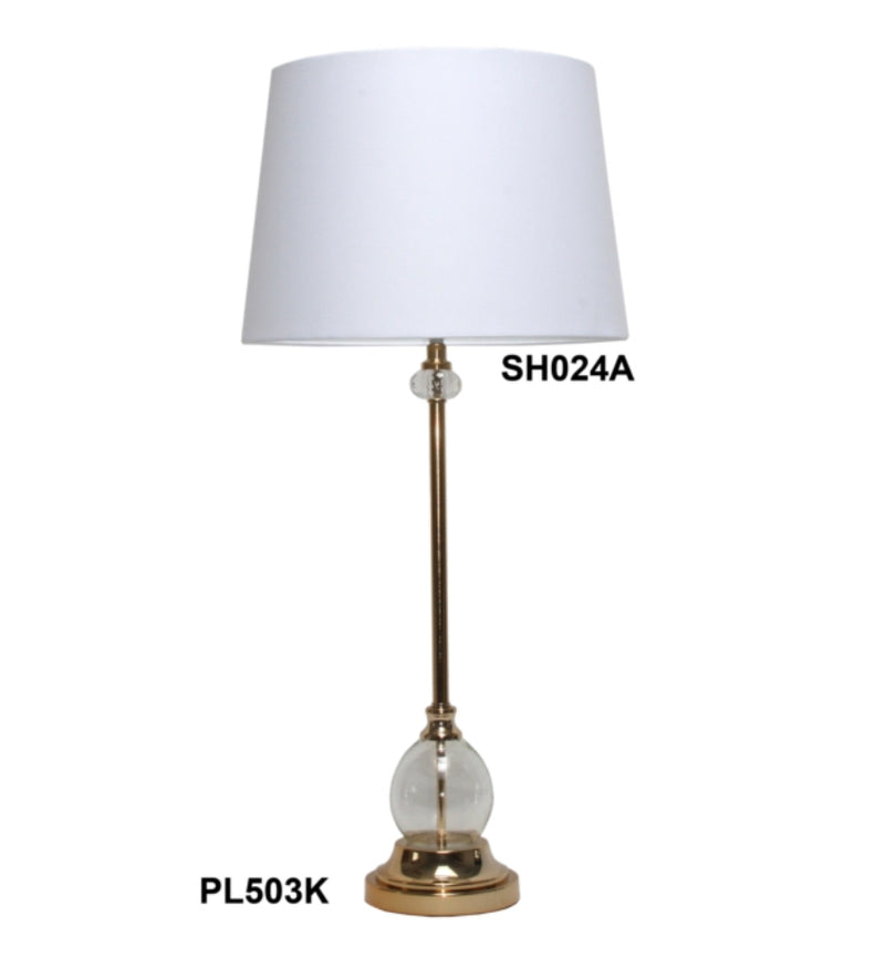PL503K LAMP-GLASS BALL GOLD WITH SAHDE