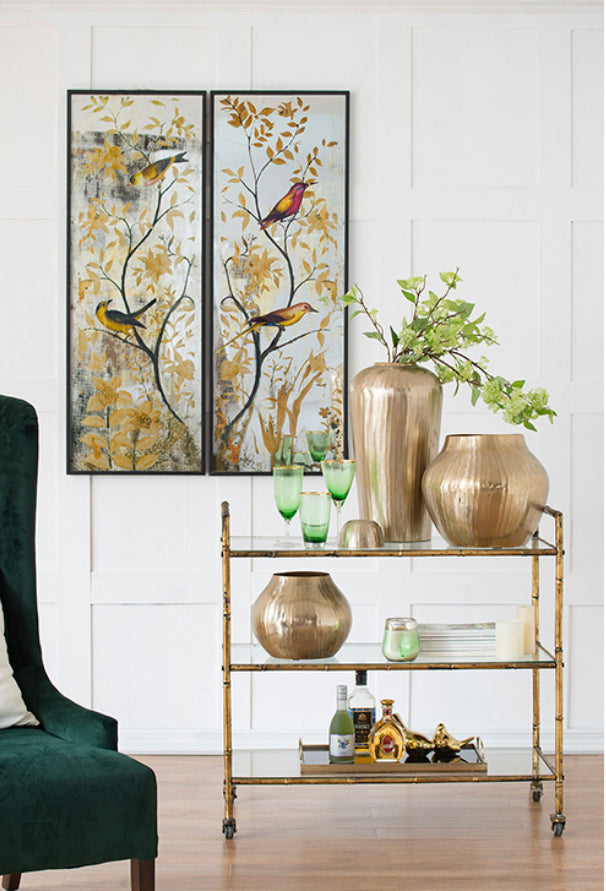 Antique Mirror Wall Art /A Pair