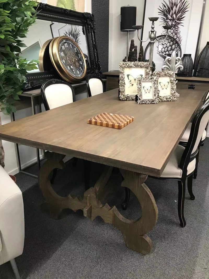 NANTES FRENCH COUNTRY WOOD DINING TABLE-NATURAL