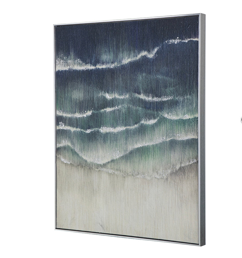 Ocean Wave II Framed Gesso Wall Art 102x82
