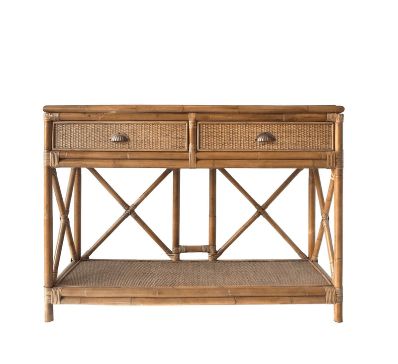 CAYMAN TWO DRAW RATTAN CONSOLE
