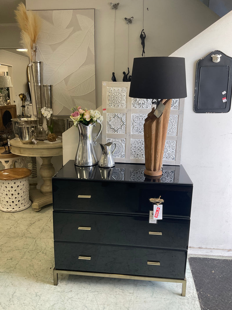 Clearance! Wood Table Lamp Black 72 CM