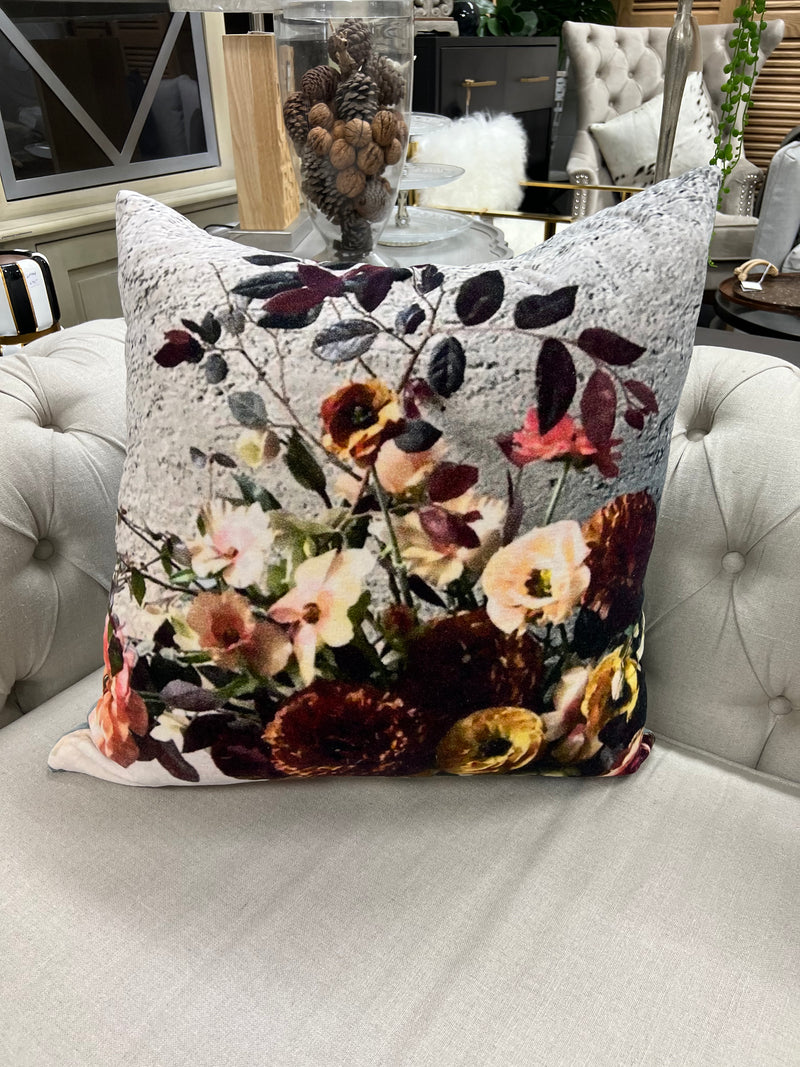 Feather Cushion Sage Green Velvet Double Sided 60x60
