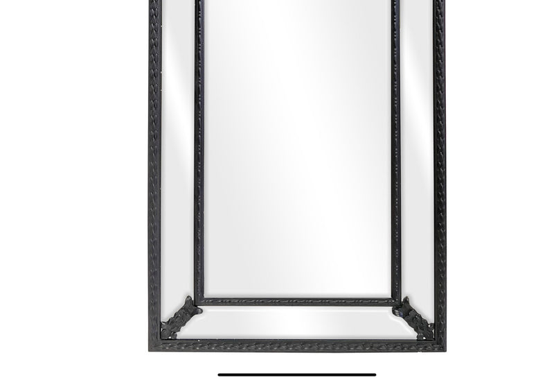 Genevieve Bevelled Mirror Black 1475x775 mm