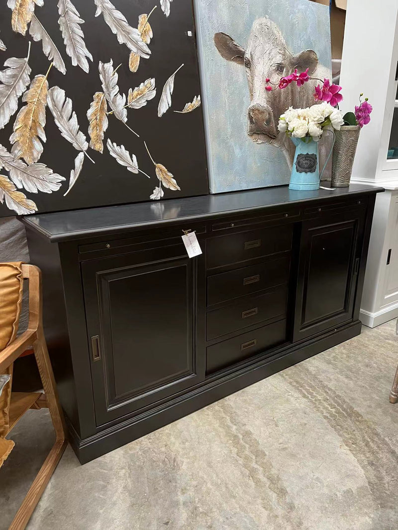3 door Sideboard Black Rhode Island Collection