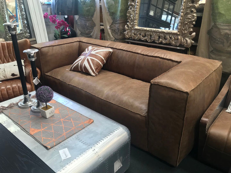 Leather Lounge 3.5 seater Full Grain