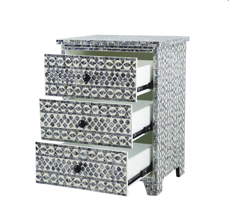 Inlaid Capiz Shell Bedside Table