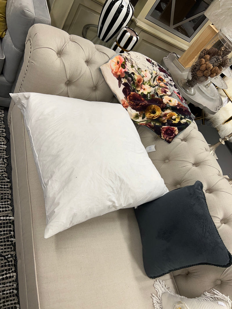 Feather Cushion Sage Green Velvet Double Sided 60x60