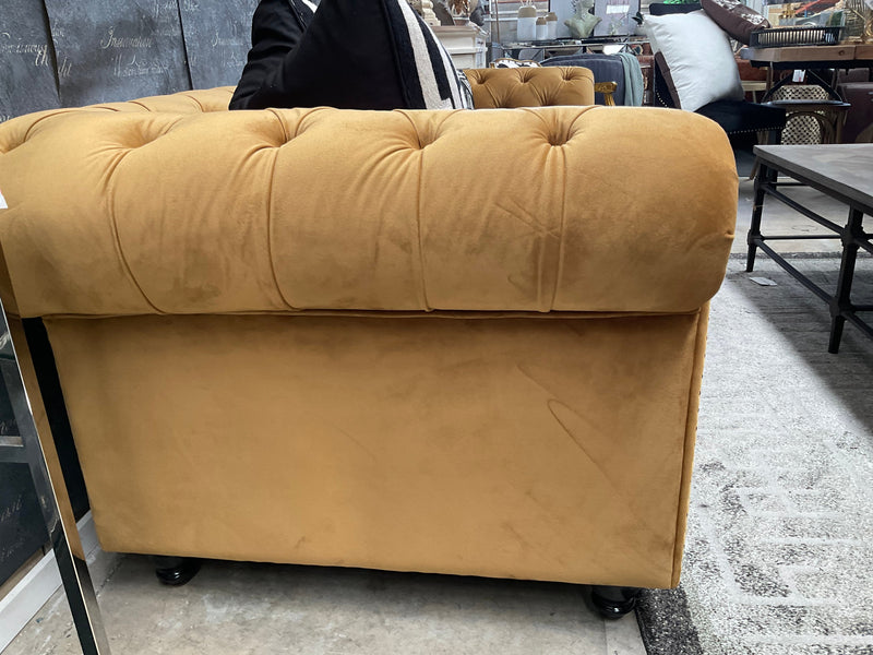 Chesterfield Sofa 2 Seater Mustard velvet