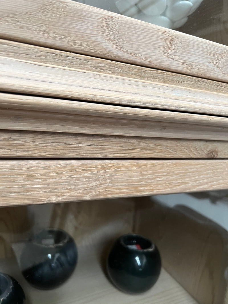 Oak/Glass Display Cabinet In Light OAK