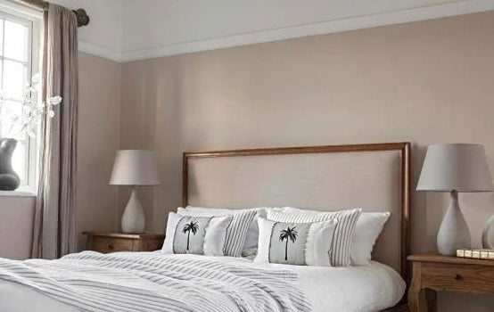 Superking/ Maison French Country OAK headboard Beige Linen