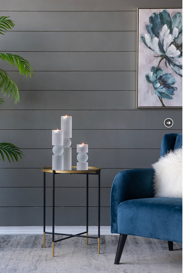 Frosted Glass Candle Holder M