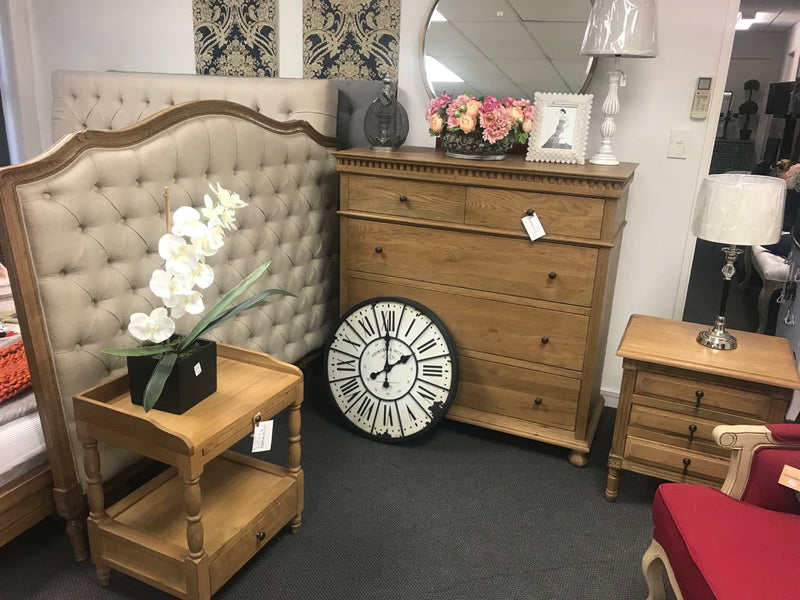 Maison French Country Oak Natural 5 Drawer Dresser - Natural MATT