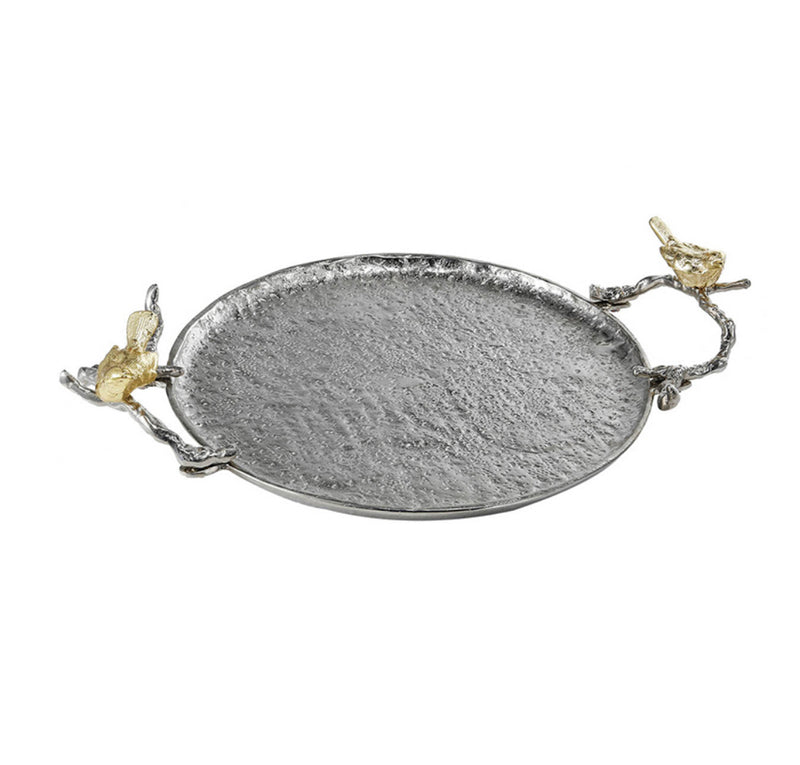 Alvada Decorative Tray Aluminium Silver Med