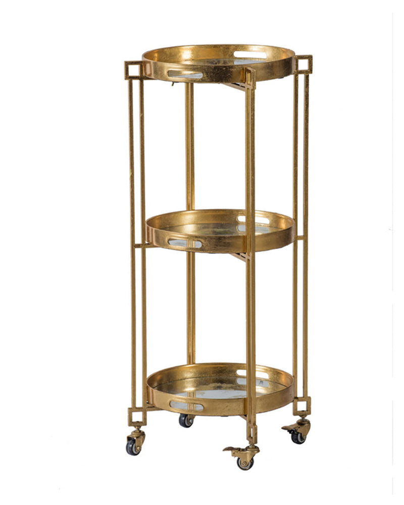 Cleo Gold Metal Bar Cart