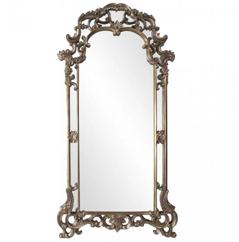 Imperial Antiqued Ornate Wall Mirror Bronze 2.1mH