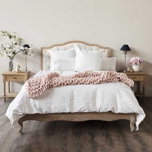 SuperKing French Villa OAK Bed Natural