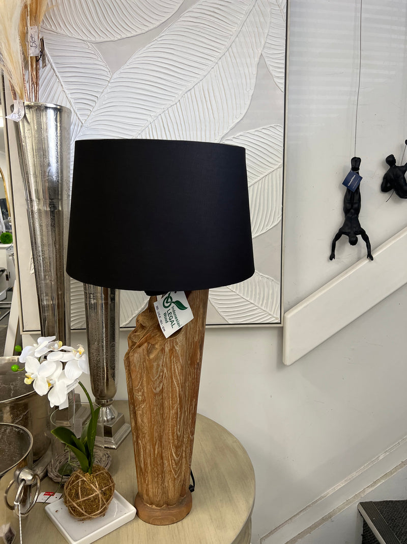 Clearance! Wood Table Lamp Black 72 CM