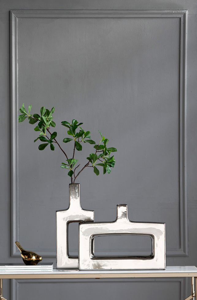 Ceramic Keyhole Vase I